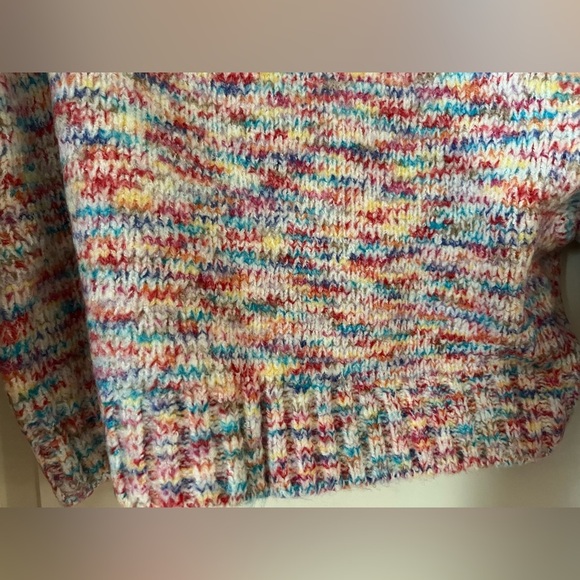 New! Florence by Mills Multicolor Cropped Sweater Women’s Size Medium - Picture 3 of 14